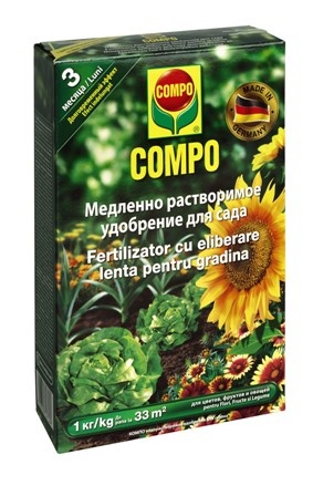 COMPO FERTILIZATOR PENTRU GRADINA 1 KG - CU ELIBERARE LENTA